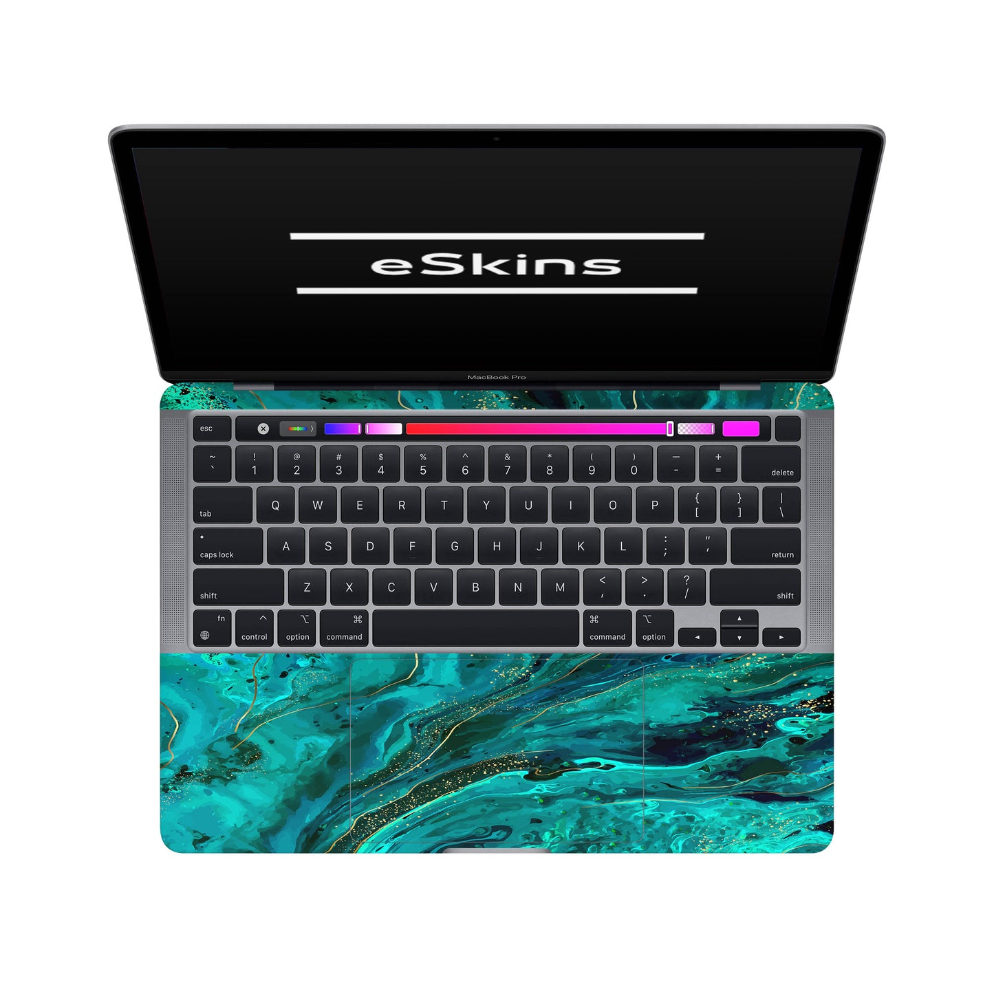 Folie de protectie MacBook Pro 13" M2 (2022), eSkins Signature, Skin Celestial Lagoon