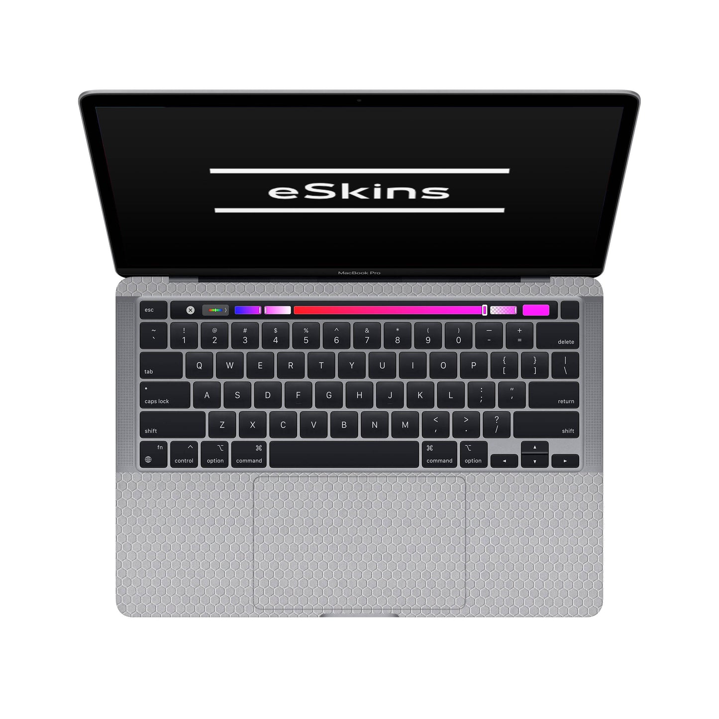 Skin MacBook Pro 13" M2 (2022), Honeycomb 3D Grey