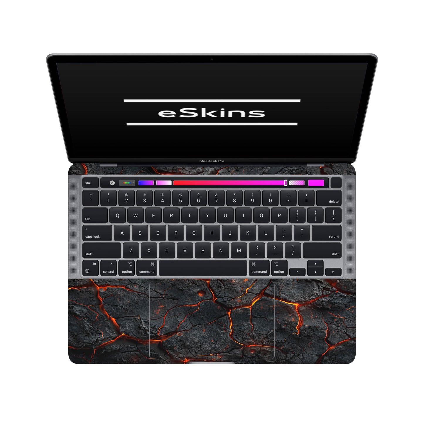 Folie de protectie MacBook Pro 13" M2 (2022), eSkins Signature, Skin Inferno Crust