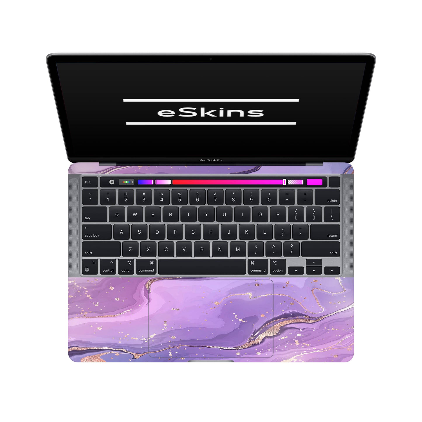 Folie de protectie MacBook Pro 13" M2 (2022), eSkins Signature, Skin Lavender Swirl