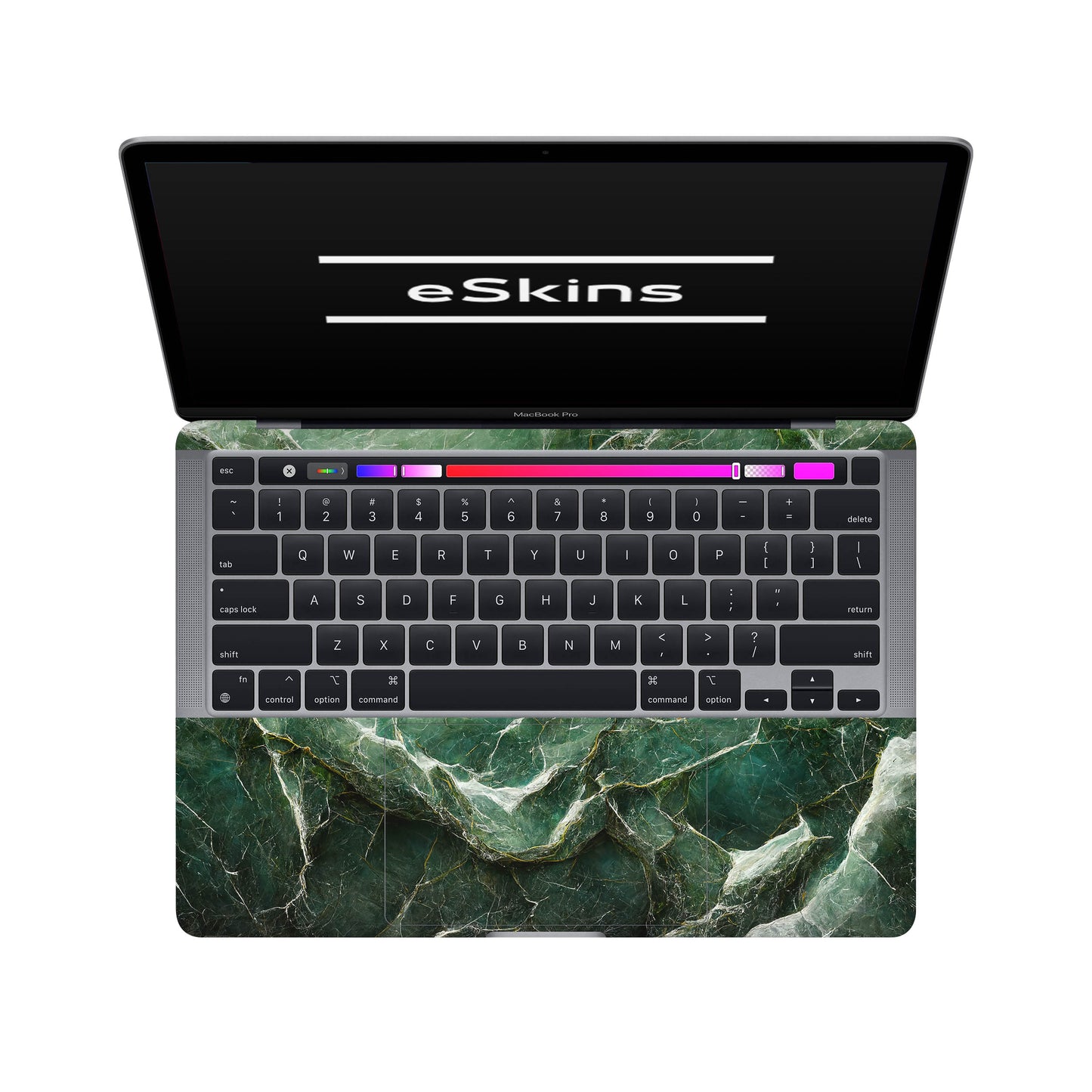 Folie de protectie MacBook Pro 13" M2 (2022), eSkins Signature, Mystic Emerald
