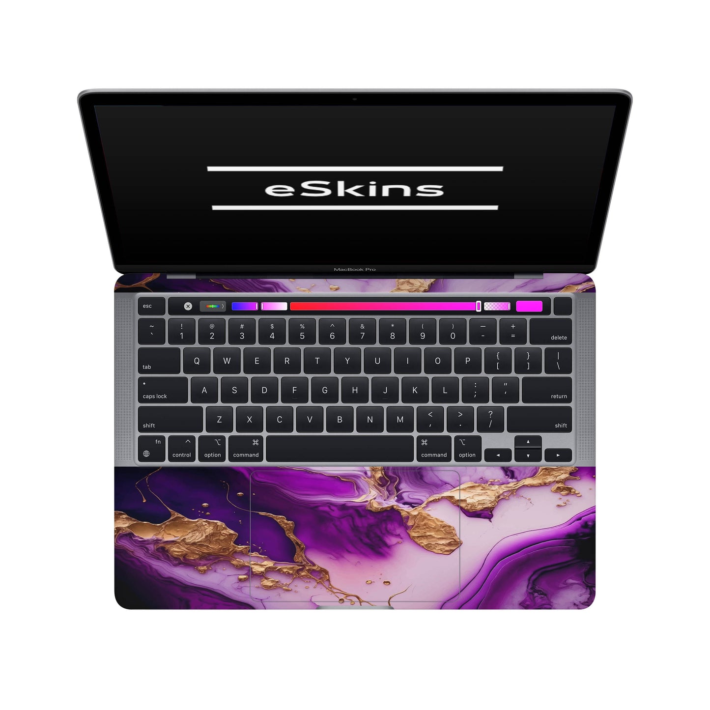 Folie de protectie MacBook Pro 13" TouchBar (2016-2019), eSkins Signature, Skin Amethyst Dream