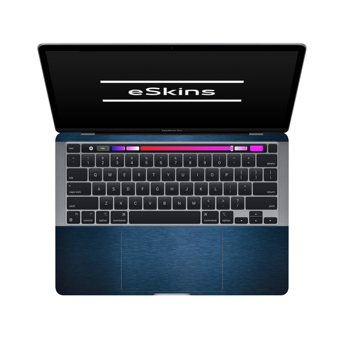 Skin MacBook Pro 13" TouchBar (2016-2019), Metallic 3D Blue