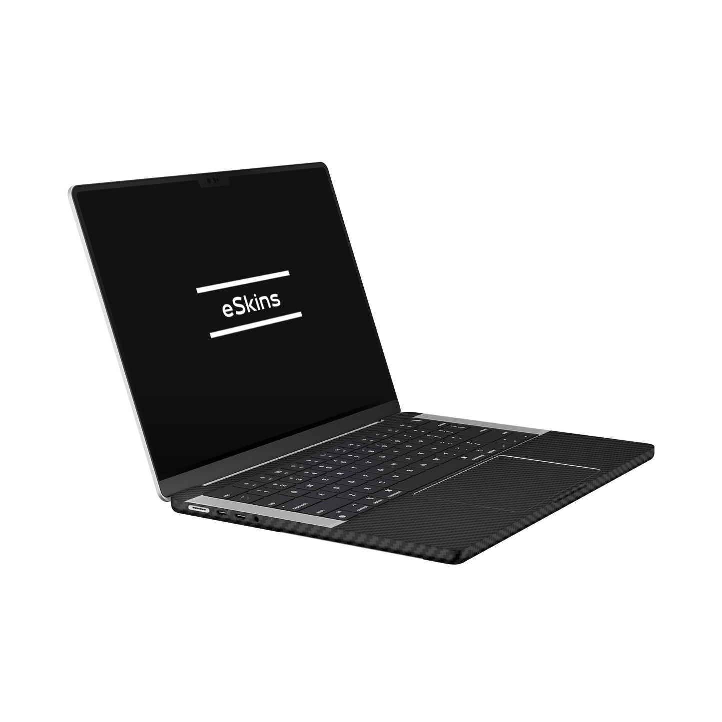 Folie de protectie MacBook Pro 14" M2 (2022), eSkins Elegans, Skin Carbon Negru