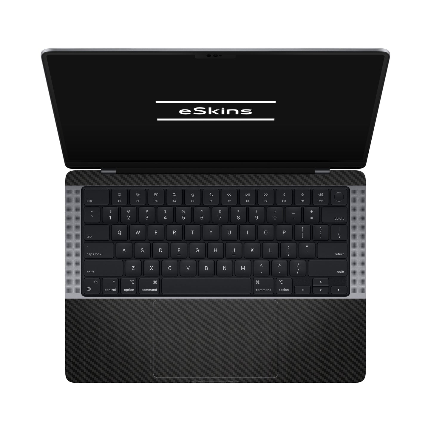 Folie de protectie MacBook Pro 14" M2 (2022), eSkins Elegans, Skin Carbon Negru