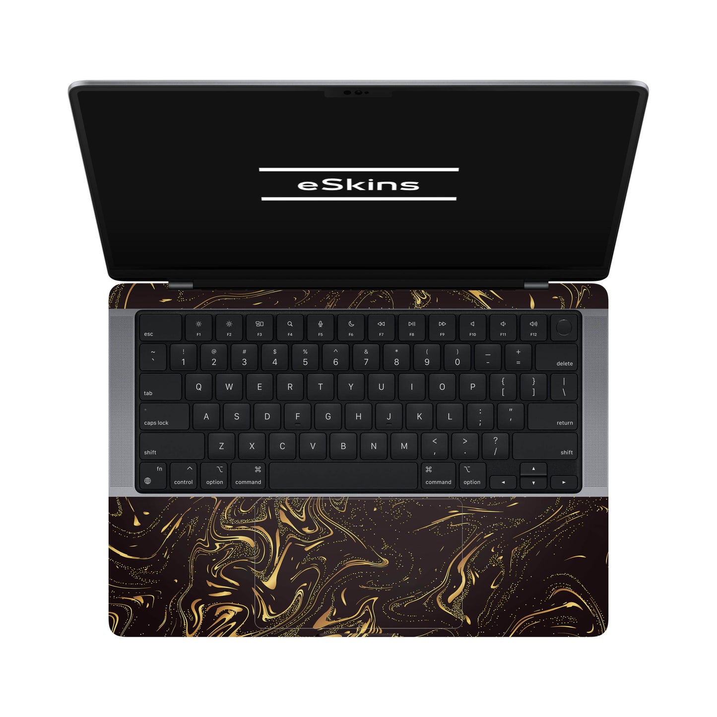 Folie de protectie MacBook Pro 14" M3 (2023), eSkins Signature, Golden Noir