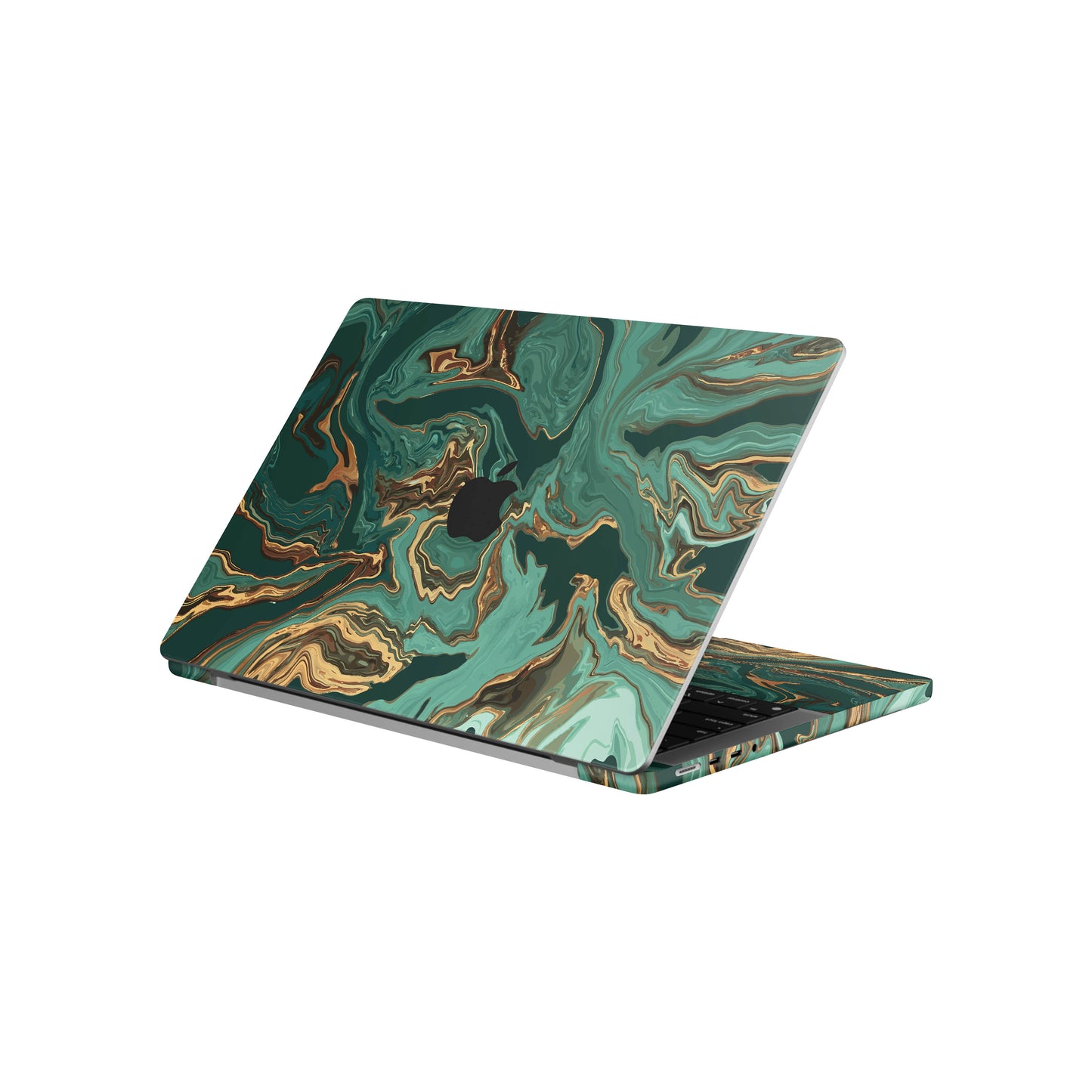 Folie de protectie MacBook Pro 14" M4 (2024), eSkins Signature, Skin Emerald Flow