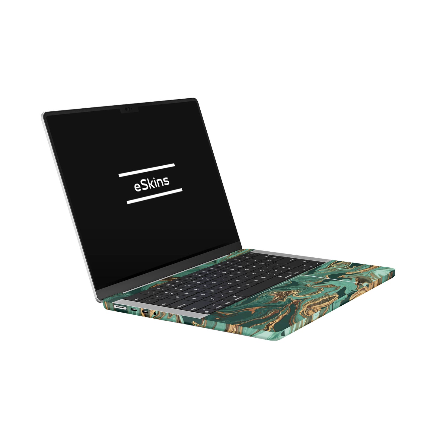 Folie de protectie MacBook Pro 14" M4 (2024), eSkins Signature, Skin Emerald Flow