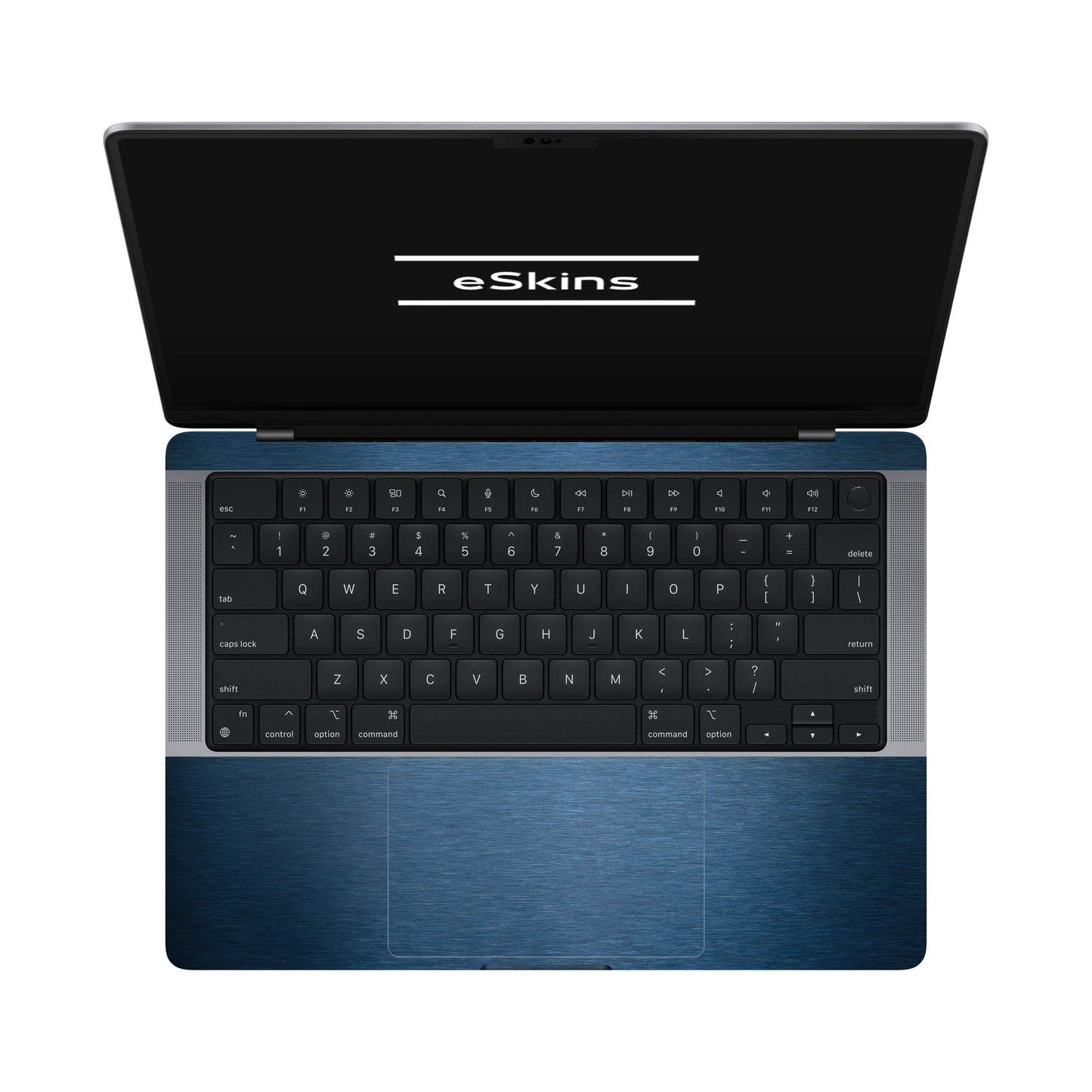 Folie de protectie MacBook Pro 14" M4 (2024), eSkins Elegans, Skin Metalic Albastru