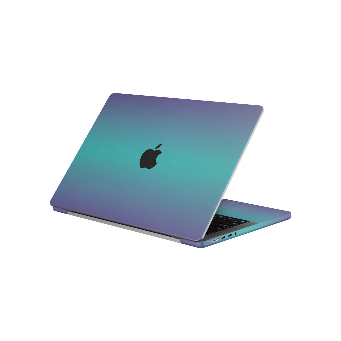Folie de protectie MacBook Pro 14" M4 (2024), eSkins Unique, Skin Cameleon Turcoaz-Lavanda