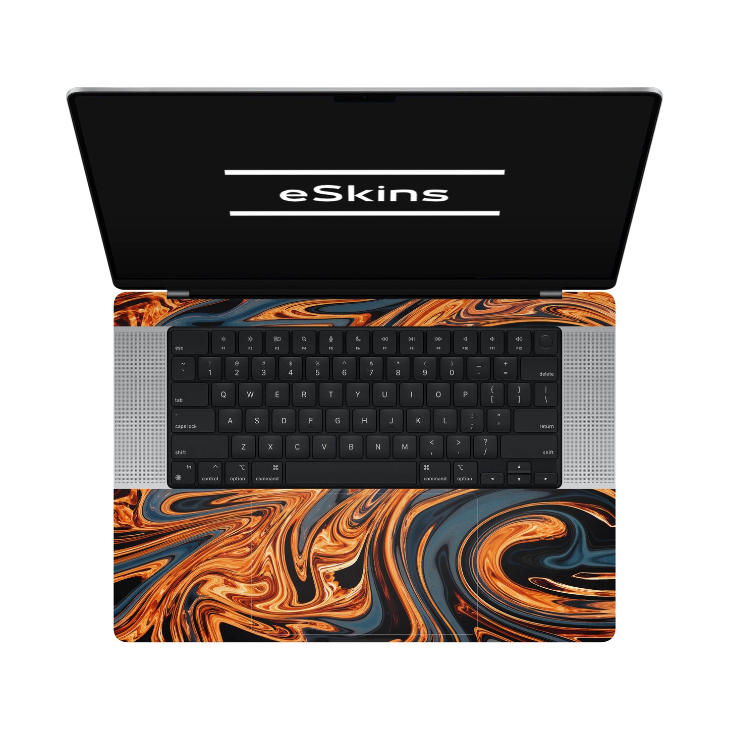 Folie de protectie MacBook Pro 16" M2 (2022), eSkins Signature, Skin Amber Blaze