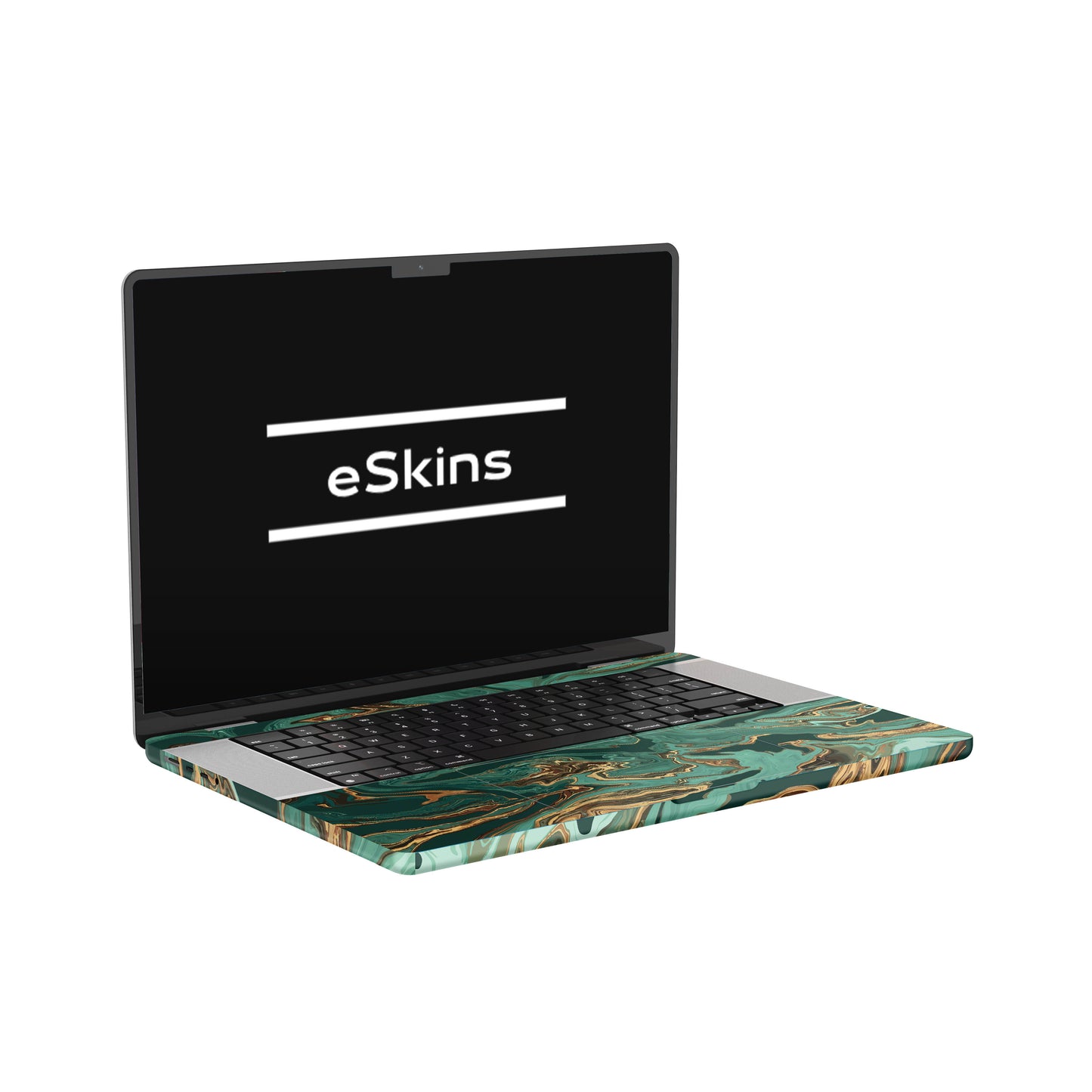 Folie de protectie MacBook Pro 16" M2 (2022), eSkins Signature, Skin Emerald Flow