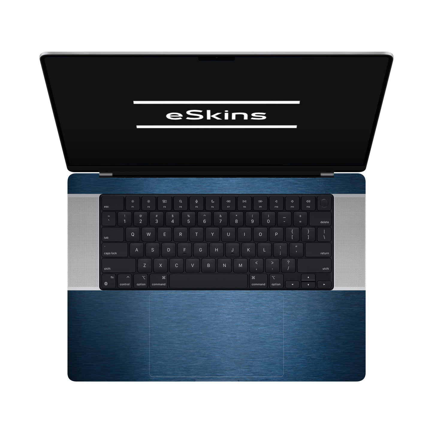 Folie de protectie MacBook Pro 16" M3 (2023), eSkins Elegans, Skin Metalic Albastru