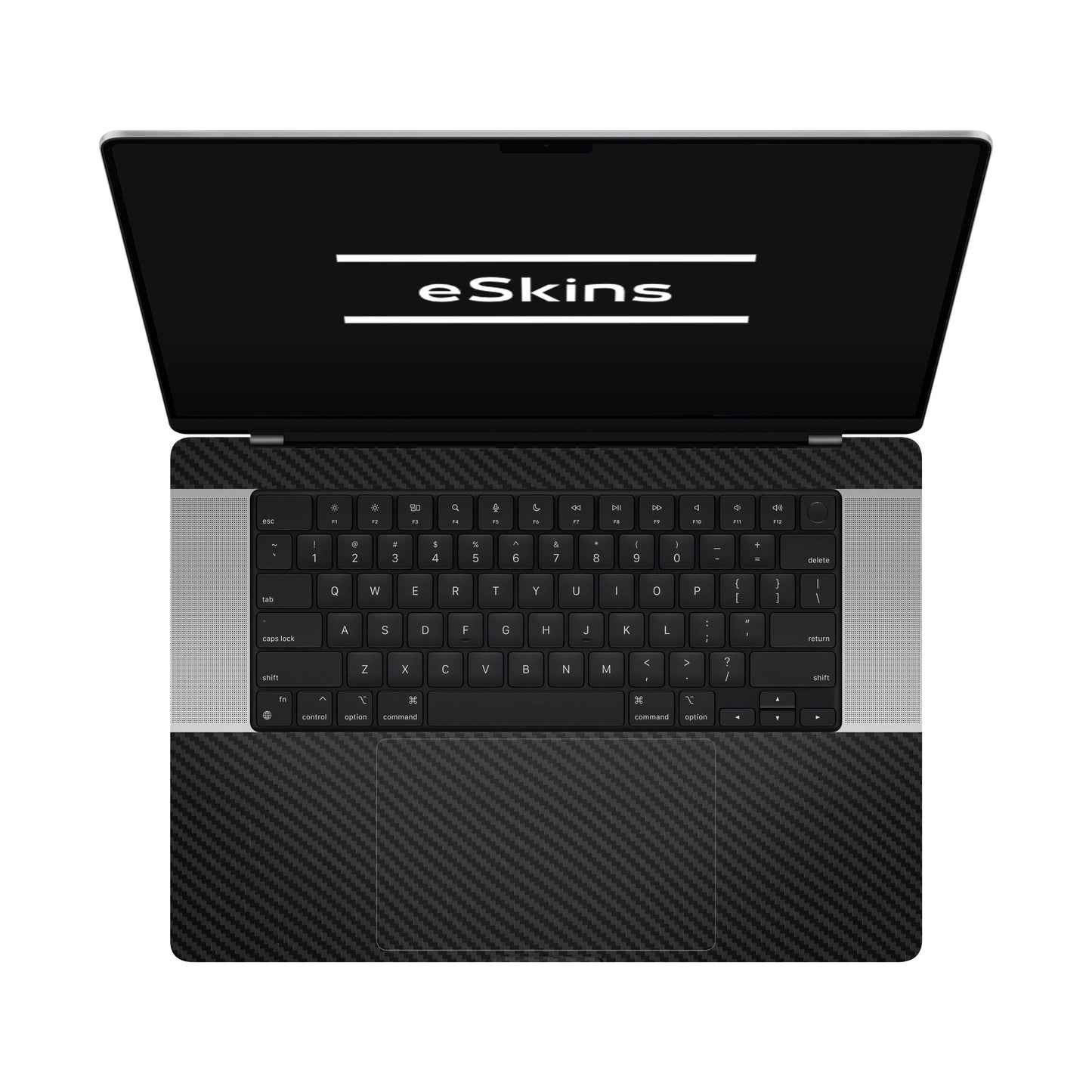 Folie de protectie MacBook Pro 16" M4 (2024), eSkins Elegans, Skin Carbon Negru