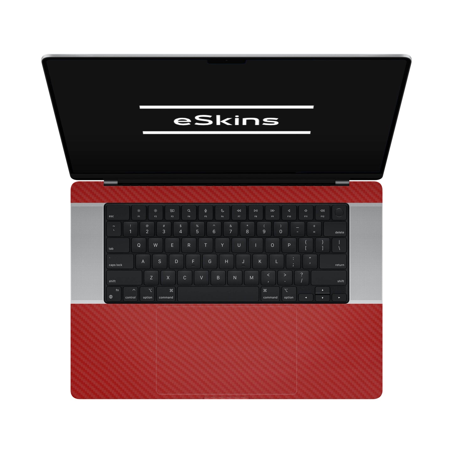 Folie de protectie MacBook Pro 16" M4 (2024), eSkins Elegans, Skin Carbon Rosu