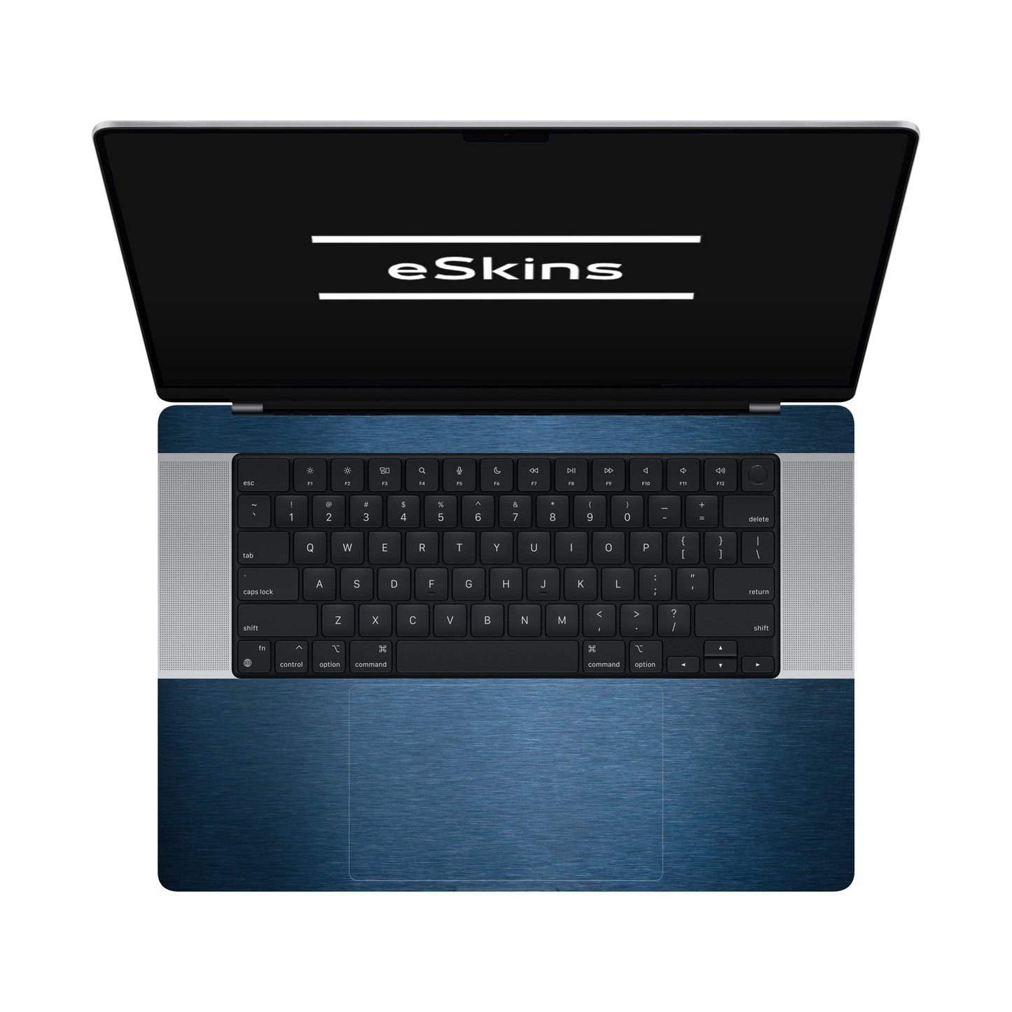 Folie de protectie MacBook Pro 16" M4 (2024), eSkins Elegans, Skin Metalic Albastru