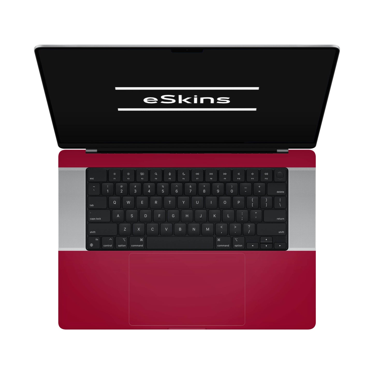 Folie de protectie MacBook Pro 16" M4 (2024), eSkins Unique, Skin Mat Rosu