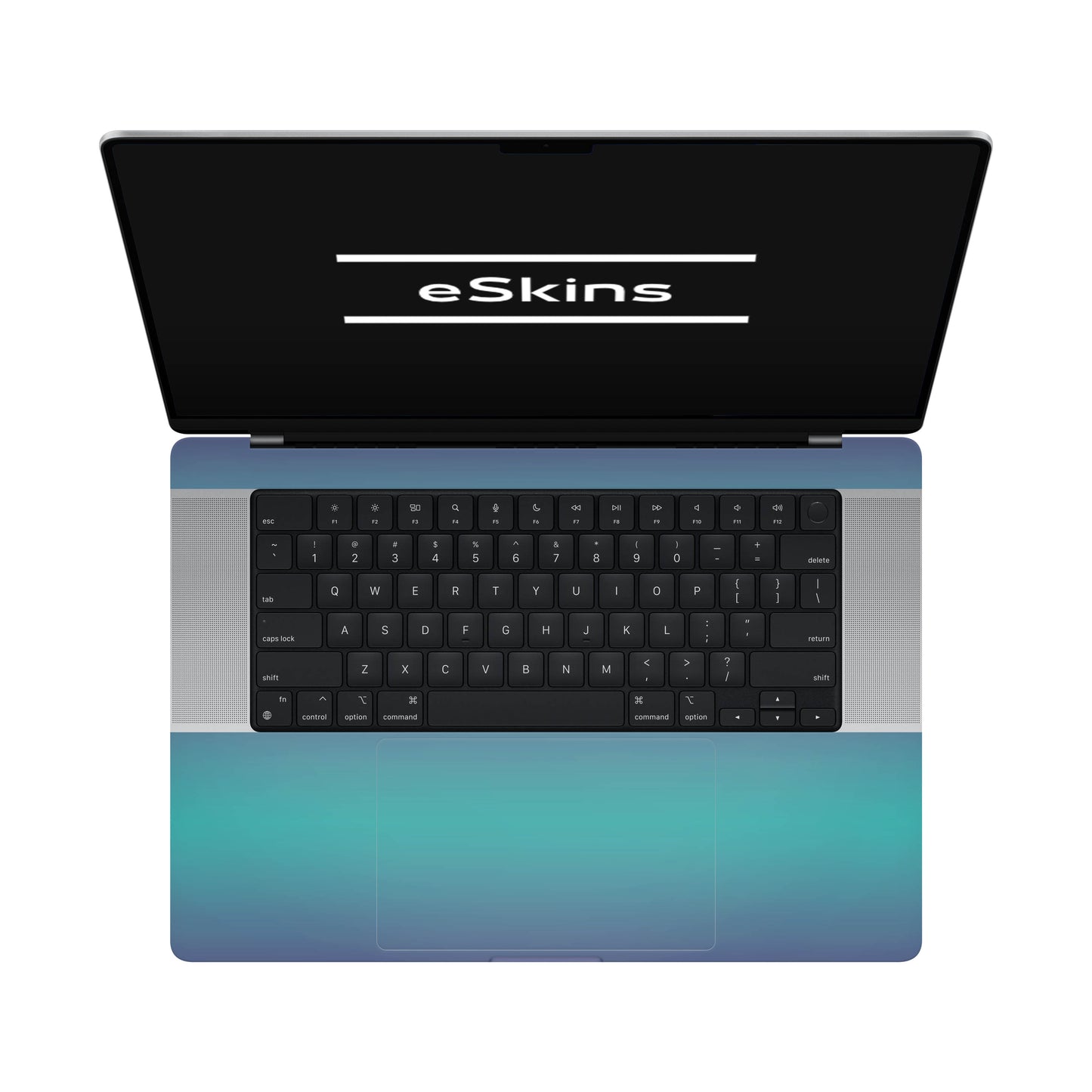 Folie de protectie MacBook Pro 16" M4 (2024), eSkins Unique, Skin Cameleon Turcoaz-Lavanda
