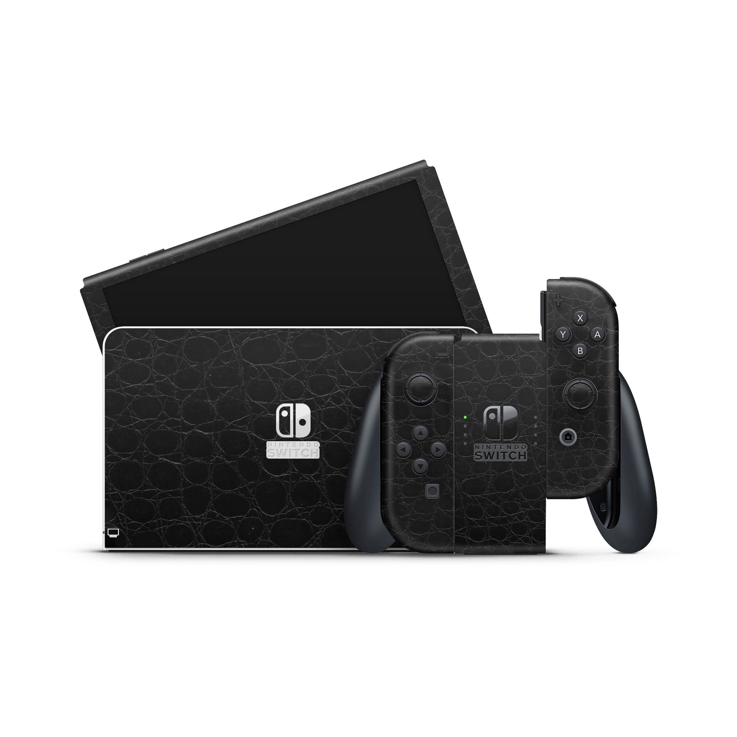 Skin Nintendo Switch, Croco 3D Black