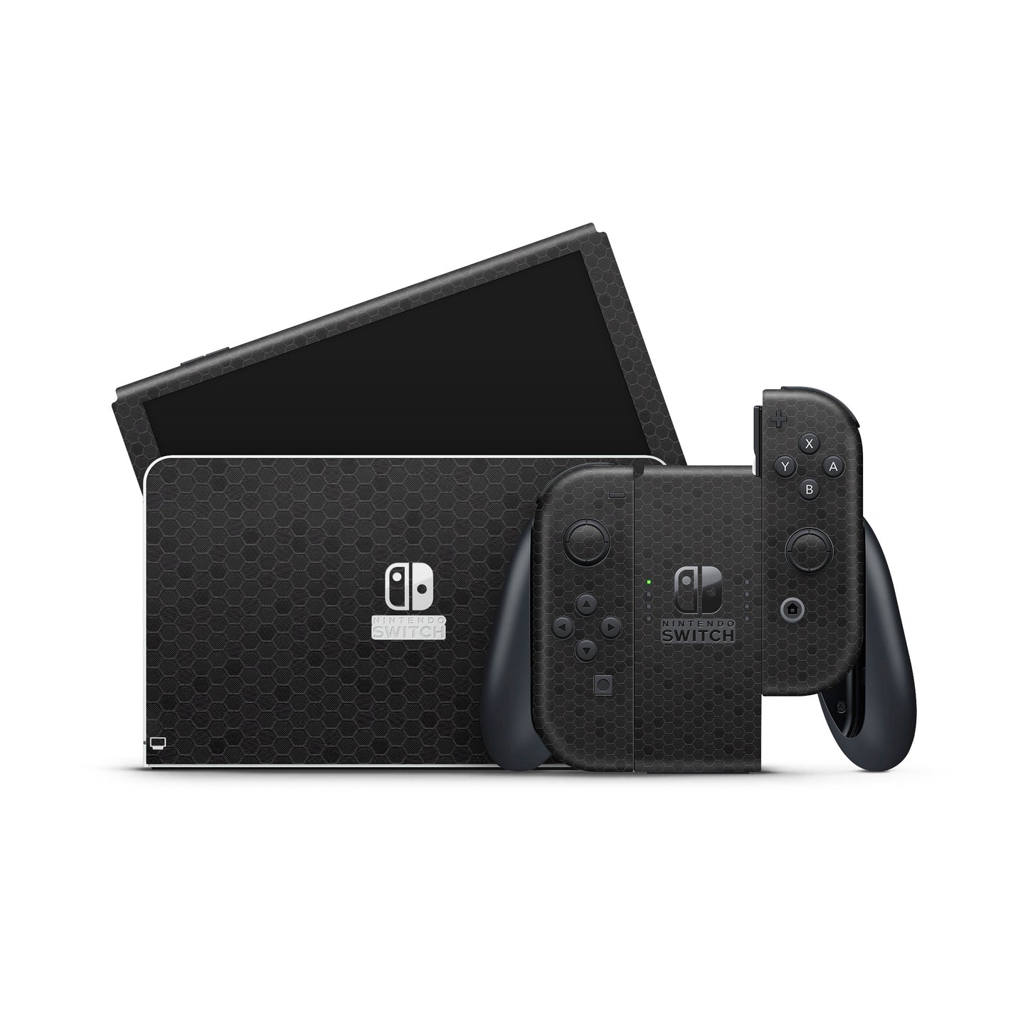 Skin Nintendo Switch, Honeycomb 3D Black