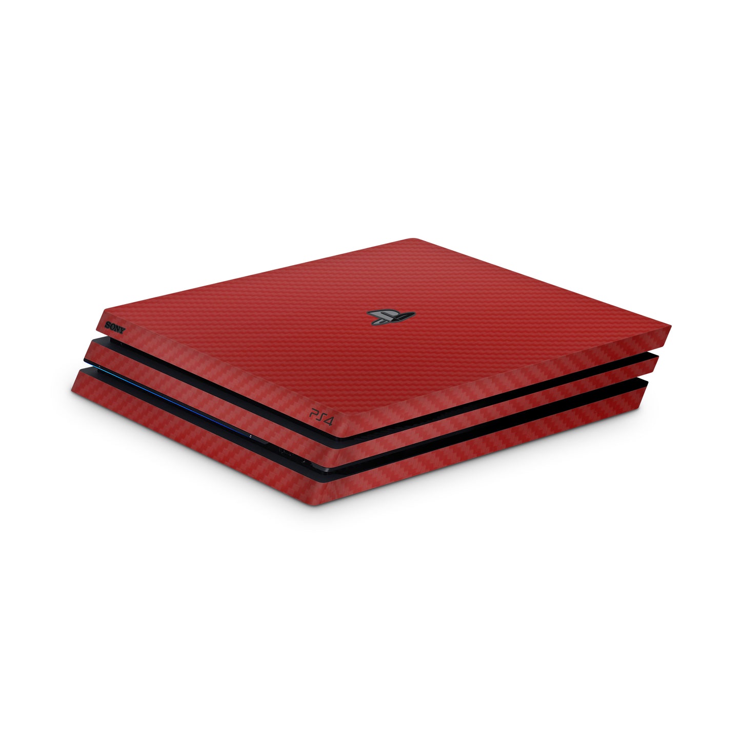 Folie de protectie PlayStation 4 Pro, eSkins Elegans, Skin Carbon Rosu