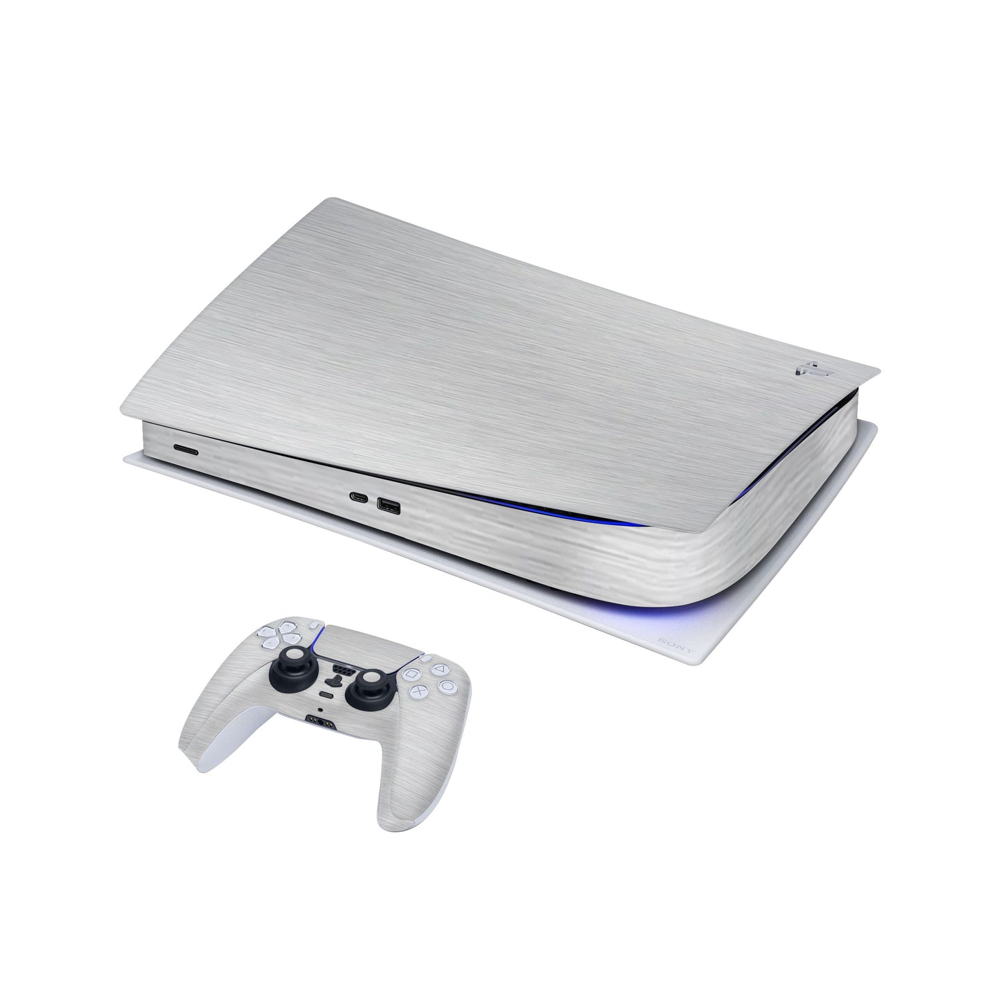 Skin PlayStation 5 Digital Edition, Metallic 3D Grey
