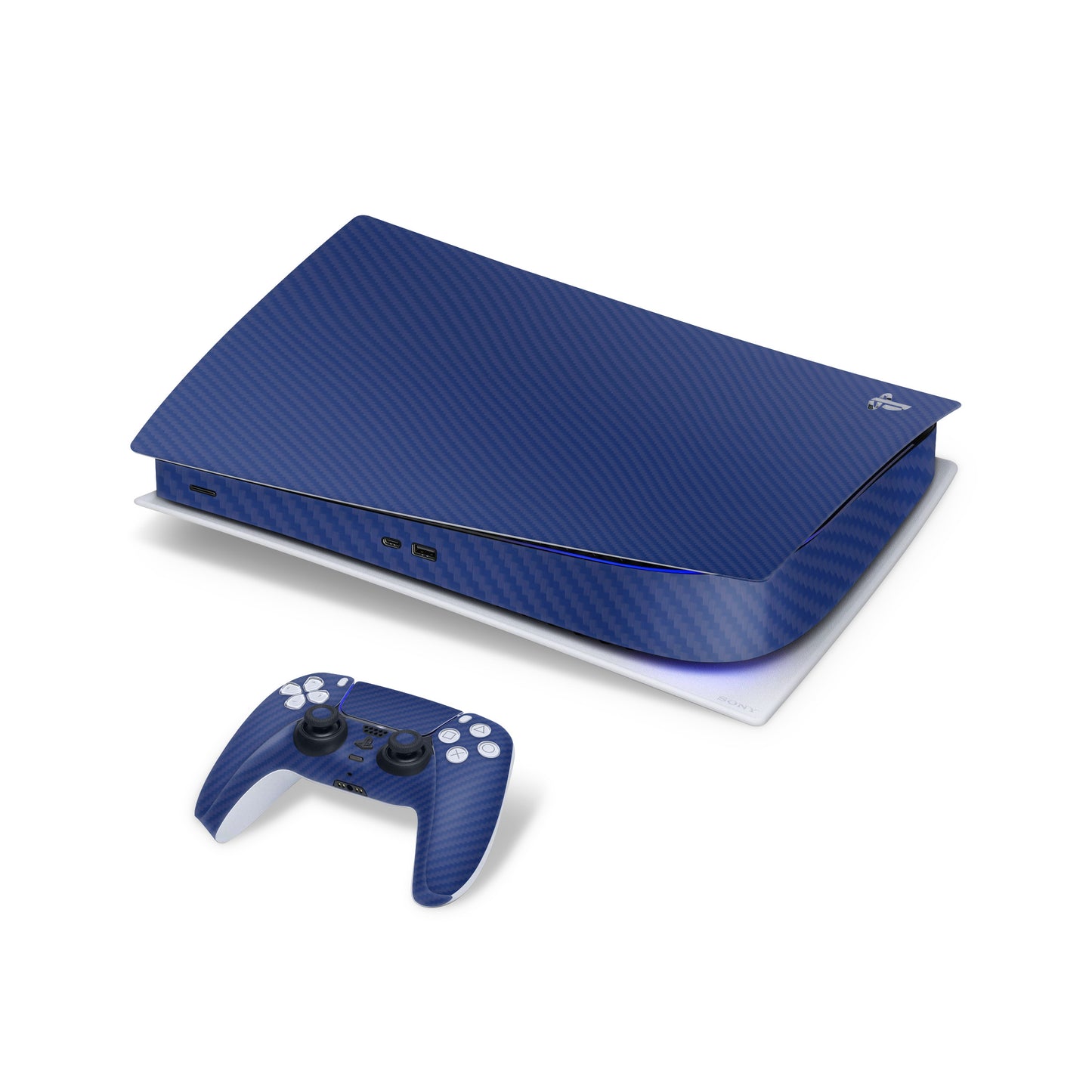Skin PlayStation 5 Disc Version, Carbon 3D Blue