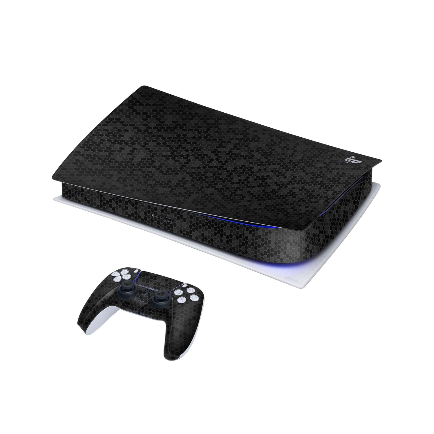 Skin PlayStation 5 Disc Version, Honeycomb 3D Black