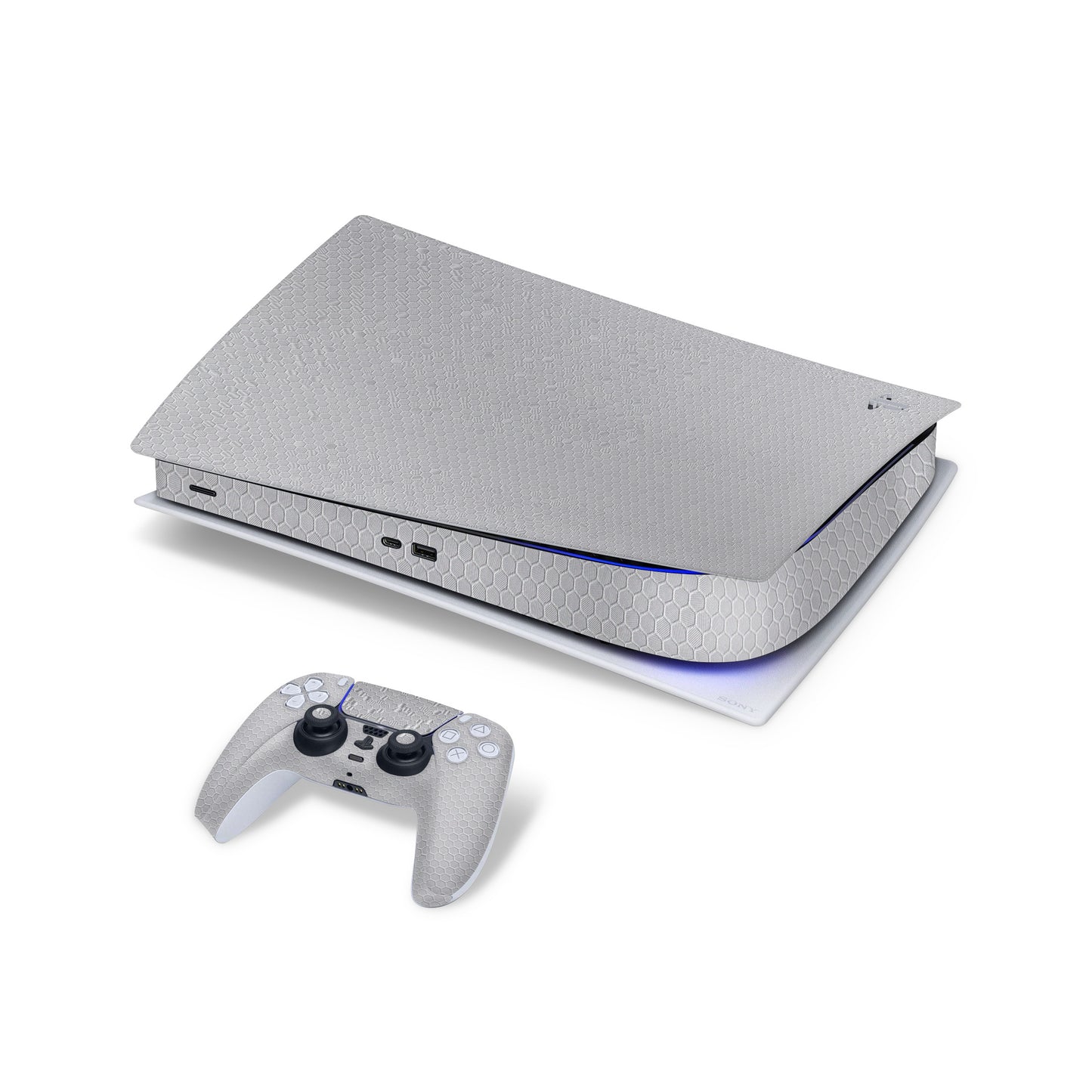 Skin PlayStation 5 Disc Version, Honeycomb 3D Grey
