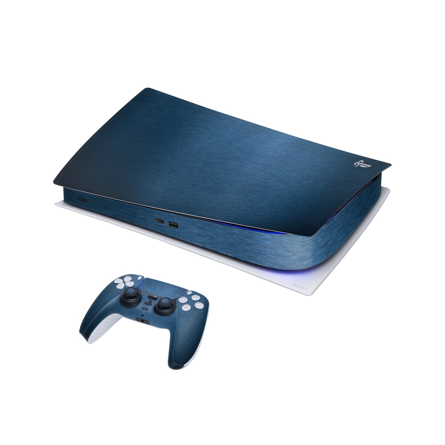 Skin PlayStation 5 Disc Version, Metallic 3D Blue