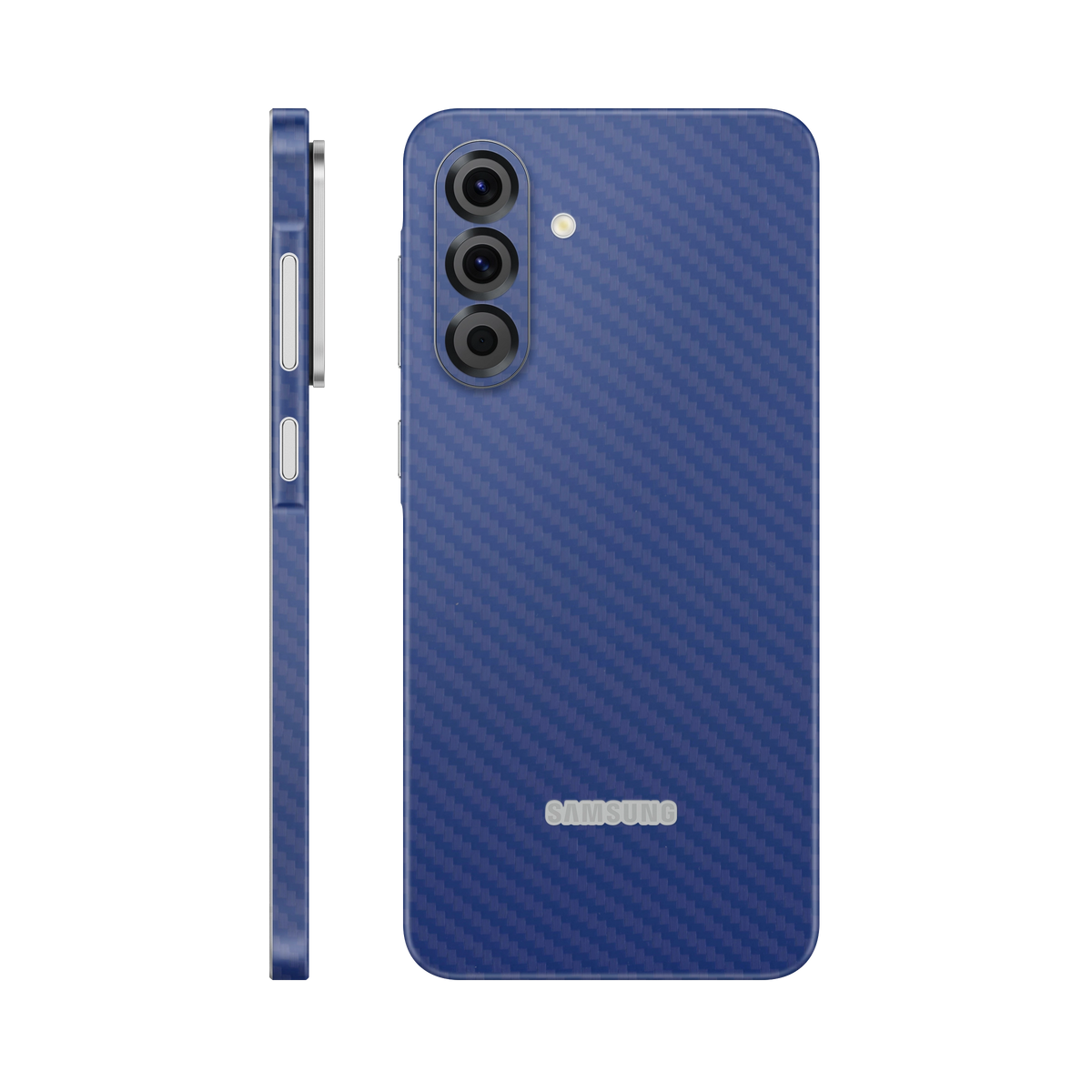 Folie de protectie pentru Samsung Galaxy A26, eSkins Elegans, Skin Carbon Albastru