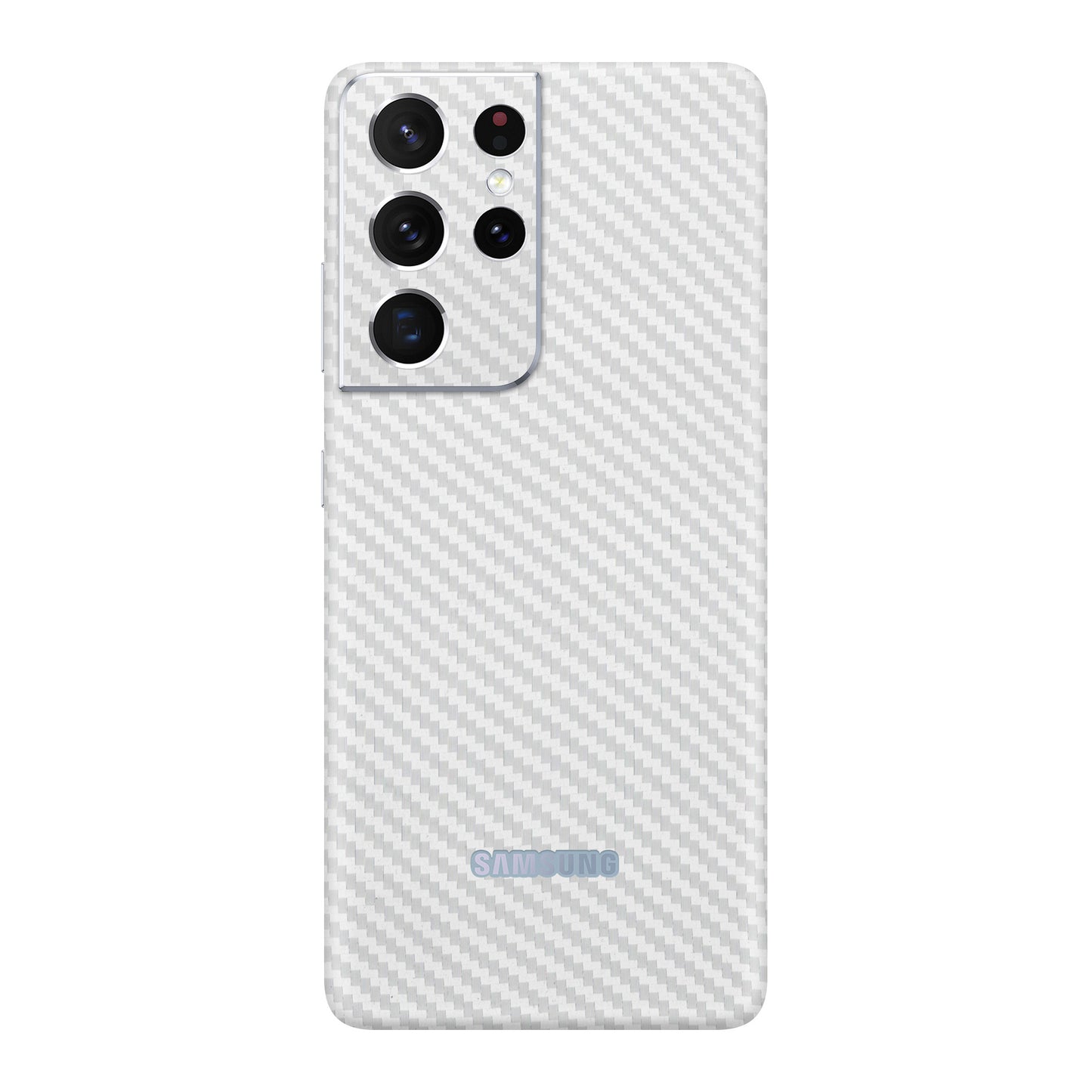 Folie de protectie Samsung Galaxy S21 Ultra, eSkins Elegans, Skin Carbon Alb