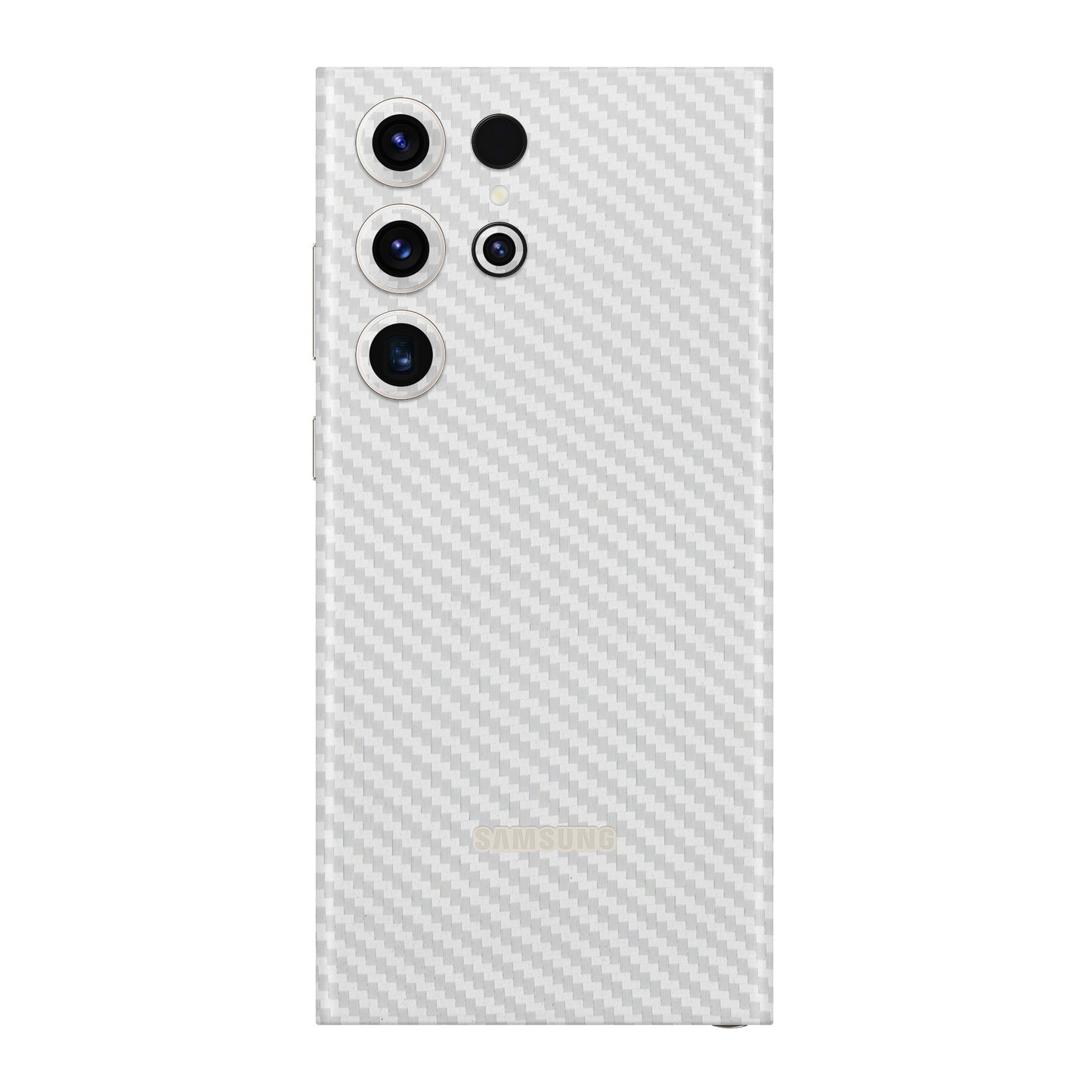 Folie de protectie Samsung Galaxy S22 Ultra, eSkins Elegans, Skin Carbon Alb