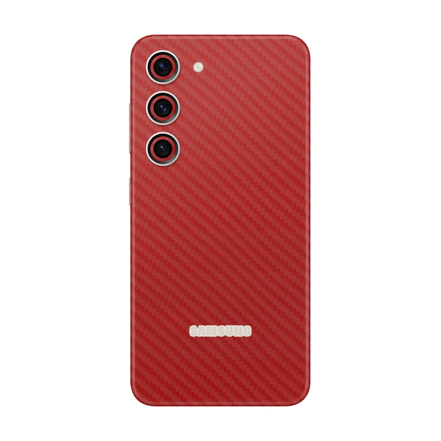 Folie de protectie Samsung Galaxy S23 FE, eSkins Elegans, Skin Carbon Rosu