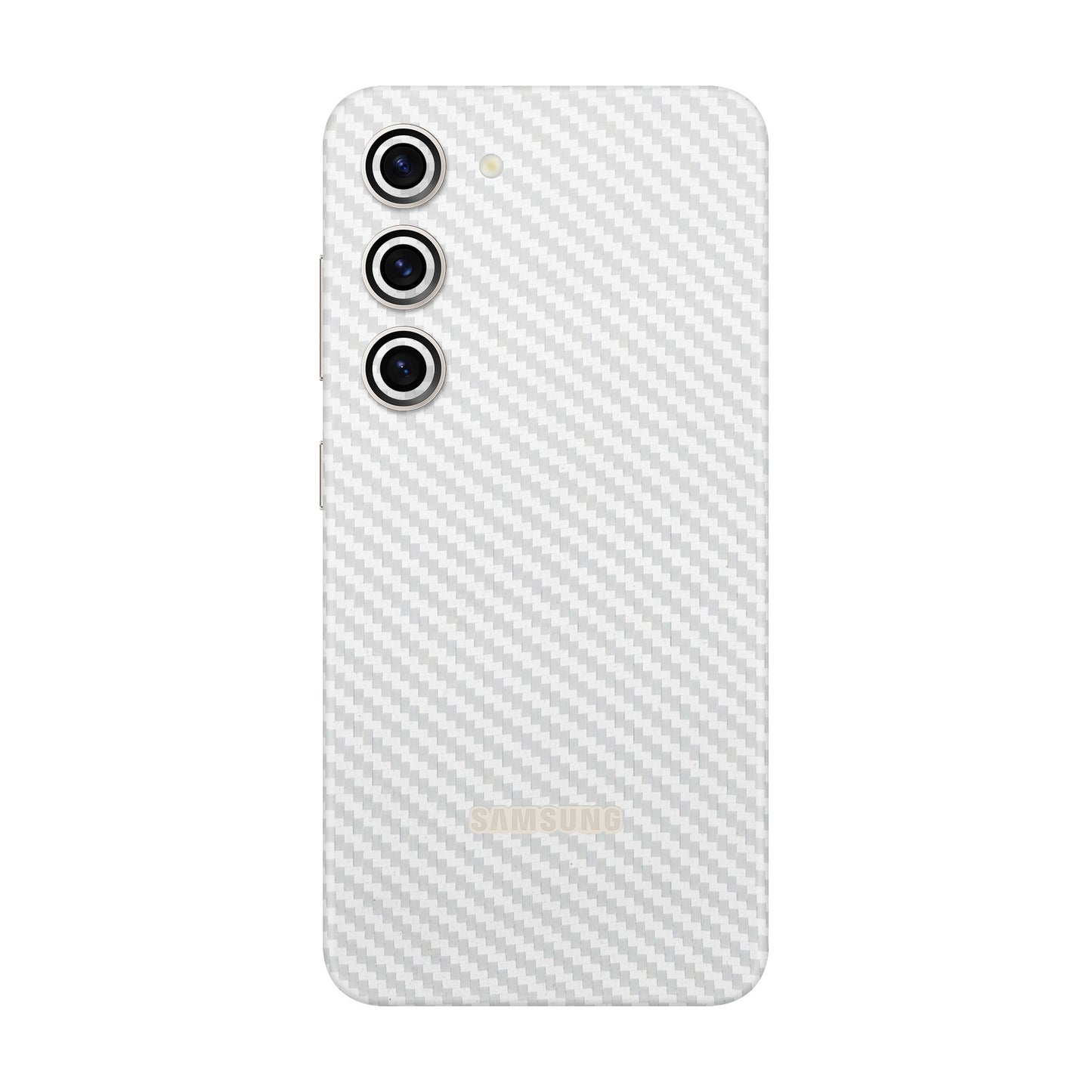 Folie de protectie Samsung Galaxy S23 FE, eSkins Elegans, Skin Carbon Alb