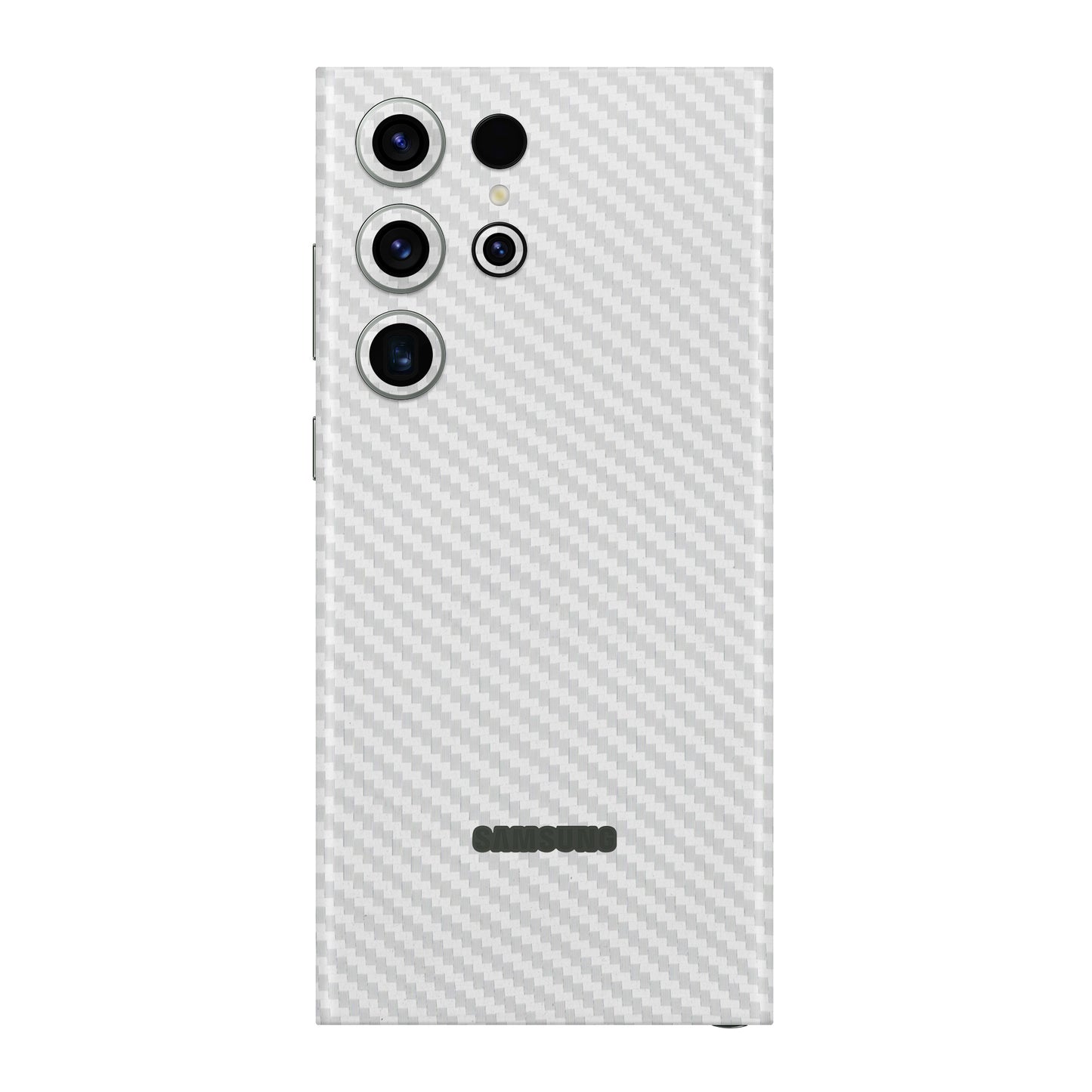 Folie de protectie Samsung Galaxy S23 Ultra, eSkins Elegans, Skin Carbon Alb
