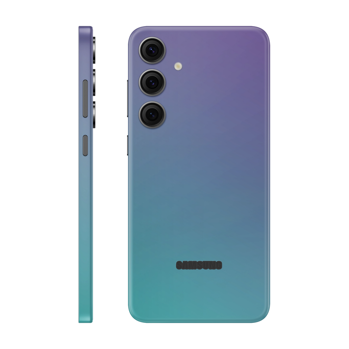 Folie de protectie pentru Samsung Galaxy S24 FE, eSkins Unique, Skin Cameleon Turcoaz-Lavanda