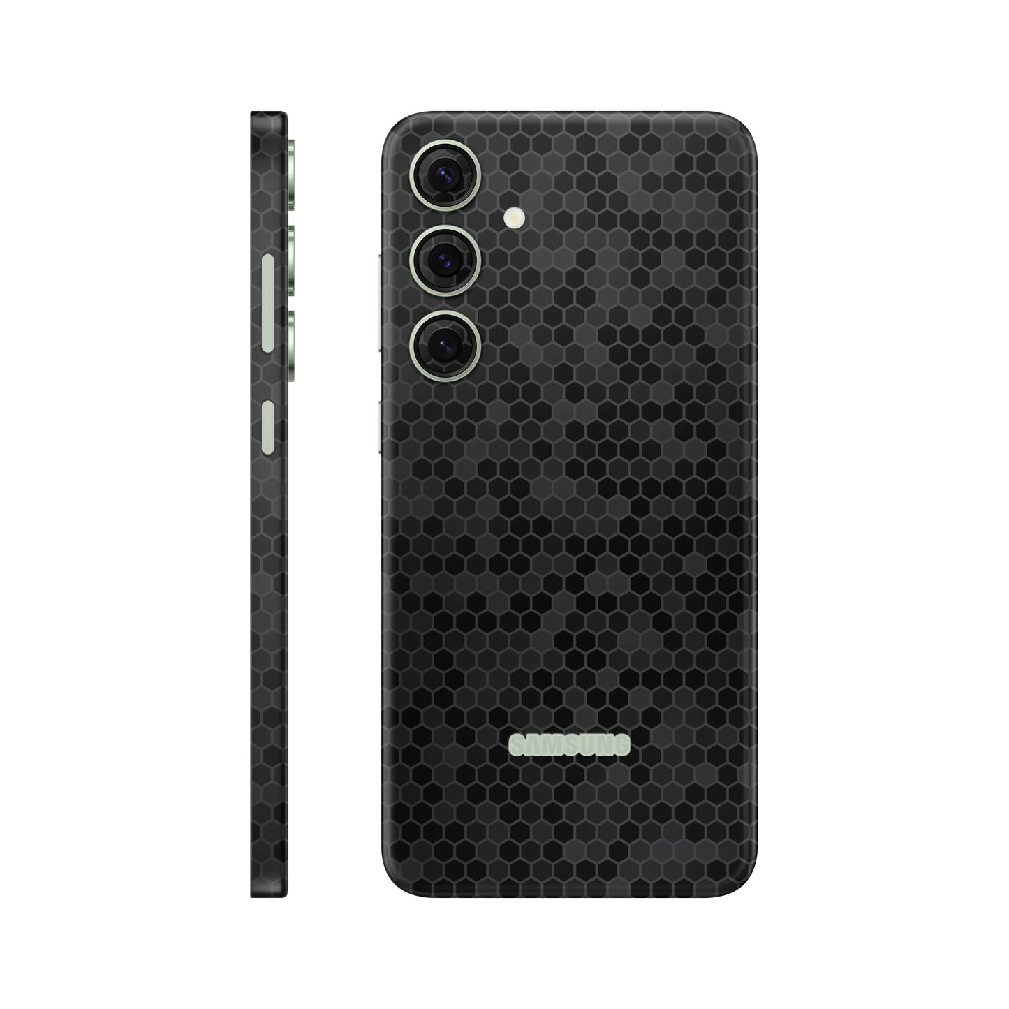 Folie de protectie Samsung Galaxy S24, eSkins Elegans, Skin Honeycomb Negru