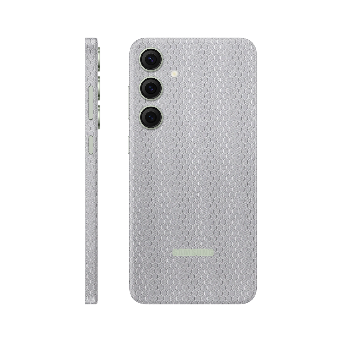 Folie de protectie pentru Samsung Galaxy S24, eSkins Elegans, Skin Honeycomb Gri