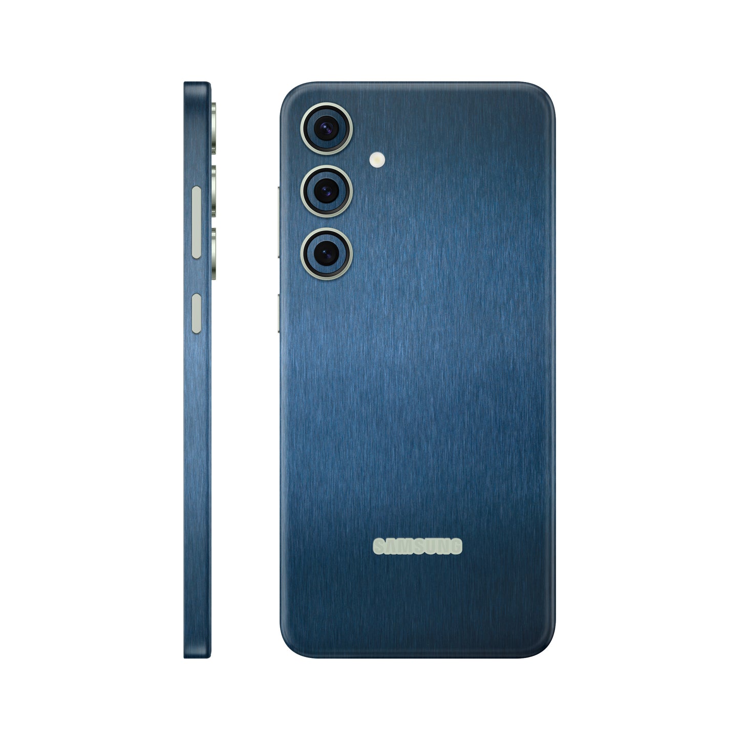 Folie de protectie Samsung Galaxy S24, eSkins Elegans, Skin Metalic Albastru