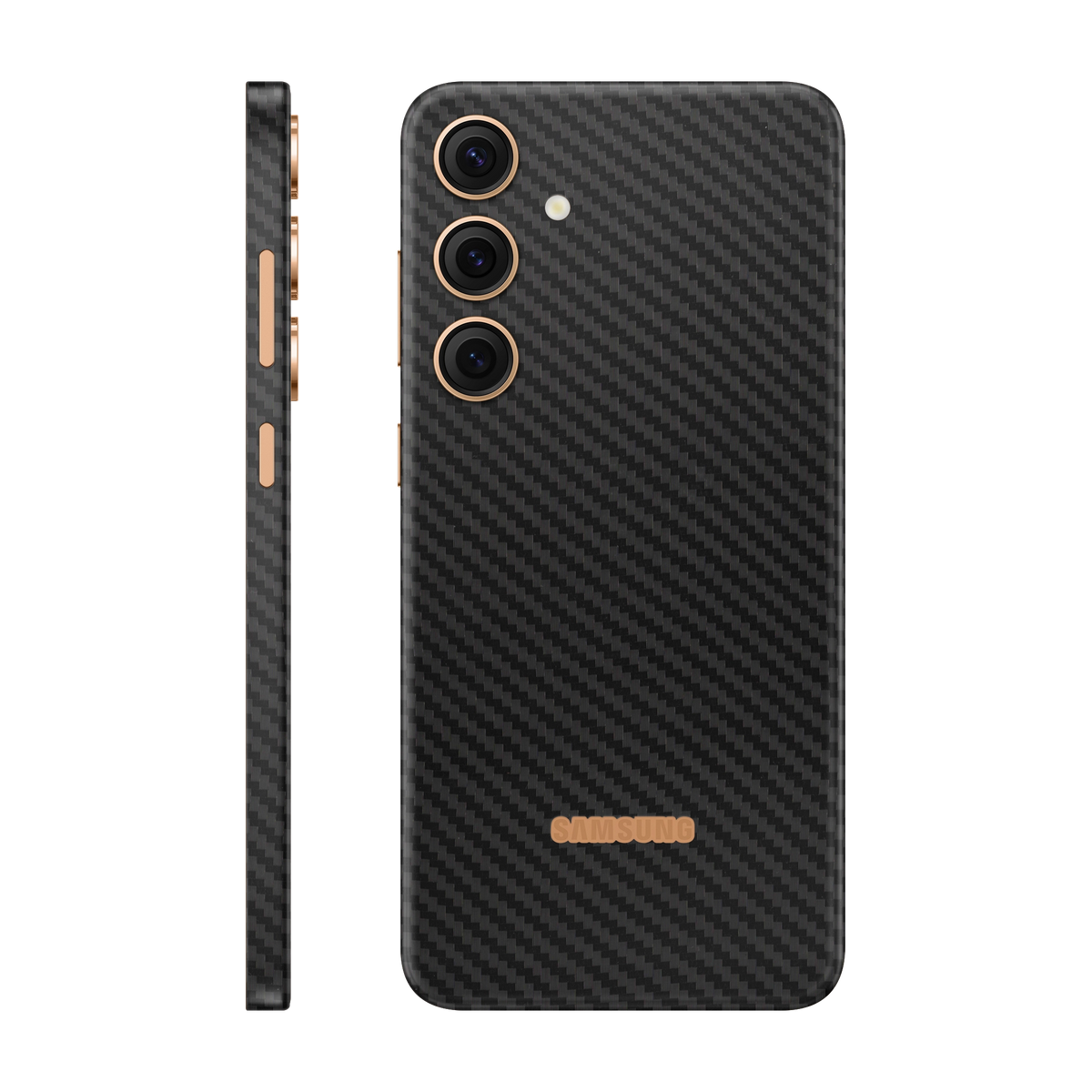 Folie de protectie pentru Samsung Galaxy S24 Plus, eSkins Elegans, Skin Carbon Negru