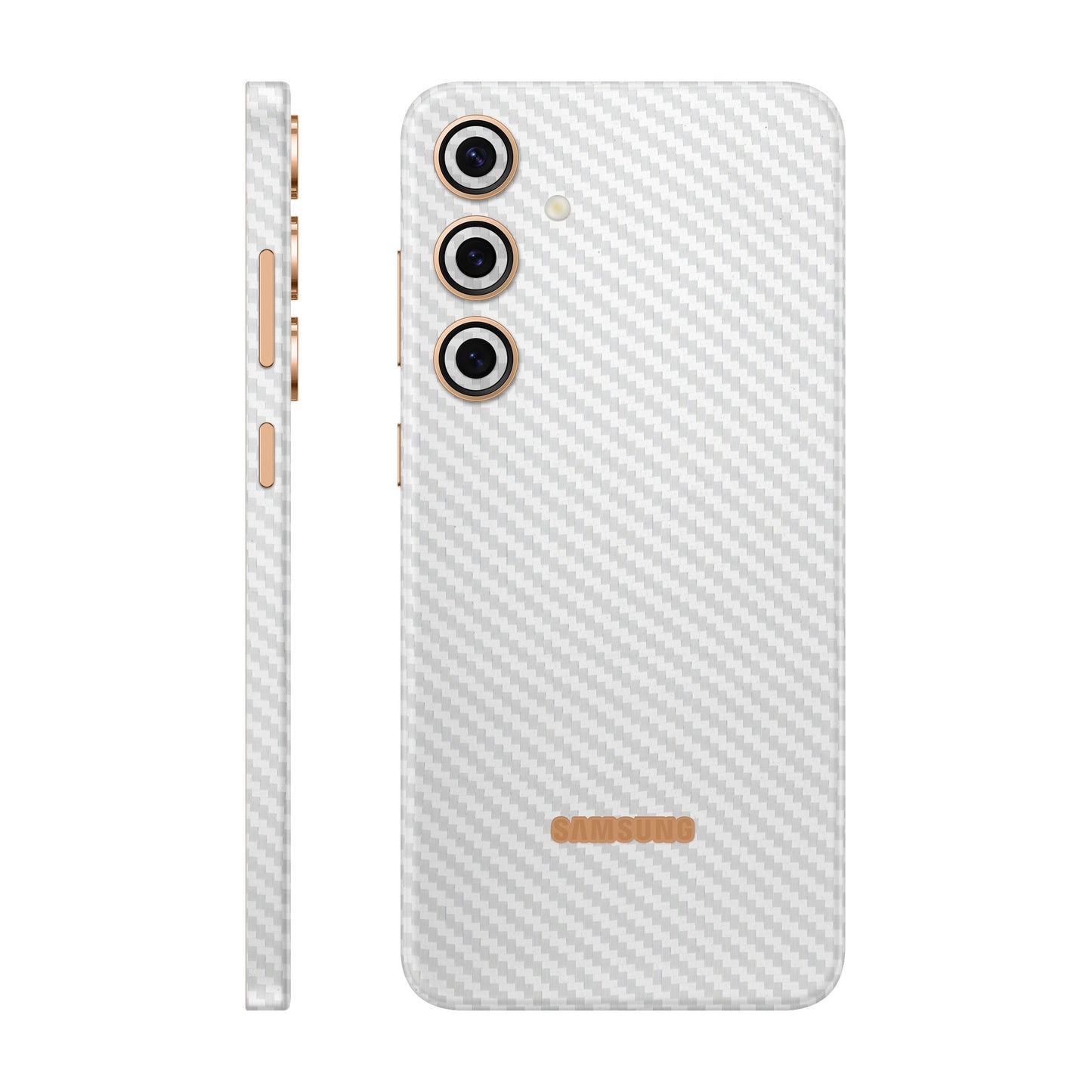Folie de protectie Samsung Galaxy S24 Plus, eSkins Elegans, Skin Carbon Alb
