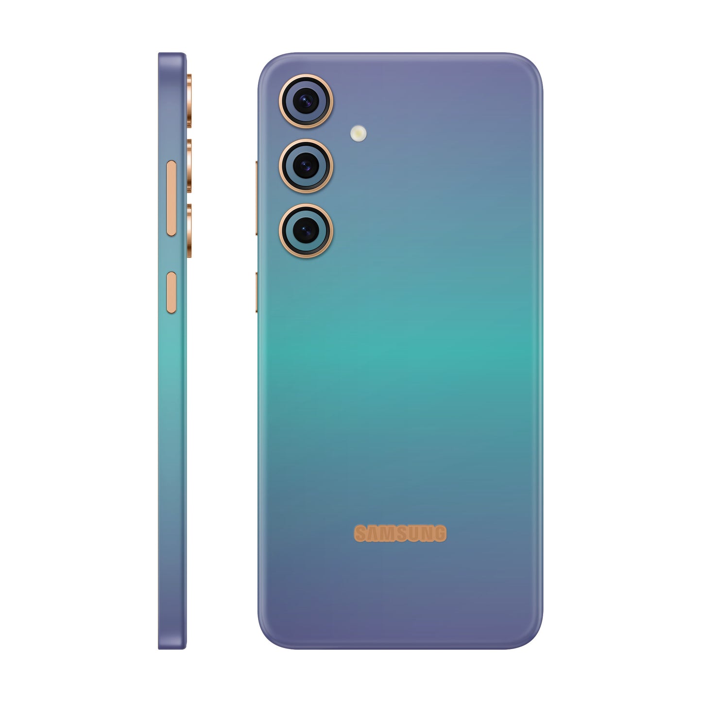 Folie de protectie Samsung Galaxy S24 Plus, eSkins Unique, Skin Cameleon Turcoaz-Lavanda