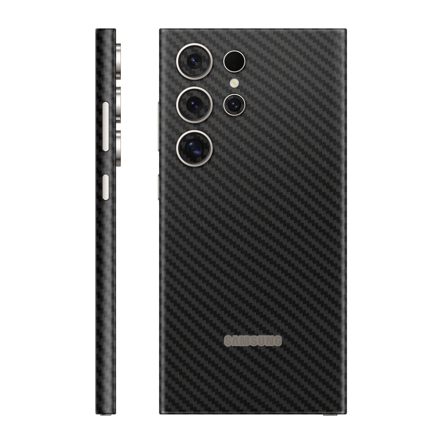 Folie de protectie Samsung Galaxy S24 Ultra, eSkins Elegans, Skin Carbon Negru