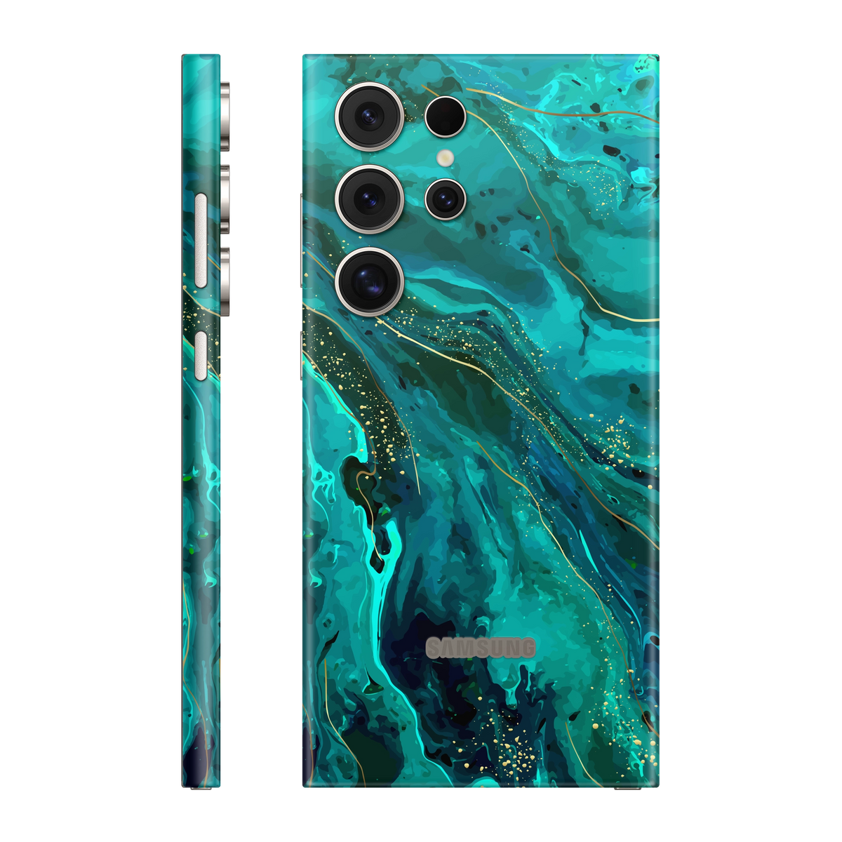 Folie de protectie pentru Samsung Galaxy S24 Ultra, eSkins Signature, Skin Celestial Lagoon