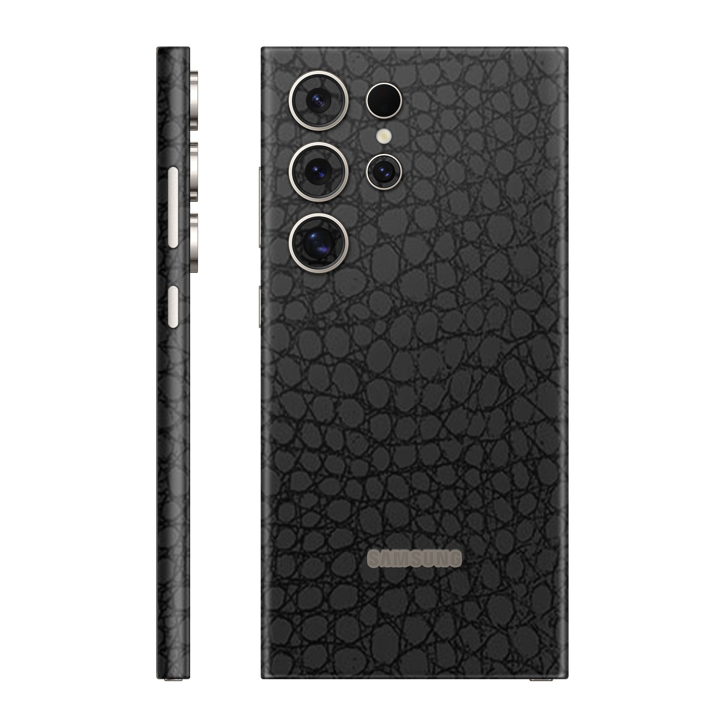 Folie de protectie Samsung Galaxy S24 Ultra, eSkins Elegans, Skin Croco Negru