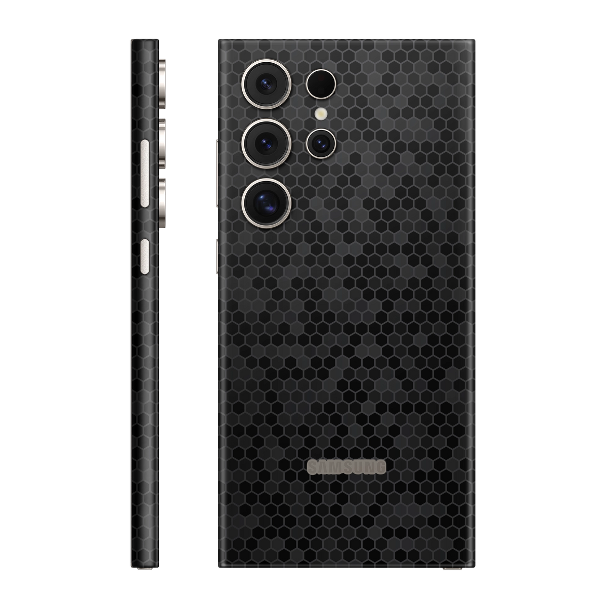 Folie de protectie pentru Samsung Galaxy S24 Ultra, eSkins Elegans, Skin Honeycomb Negru