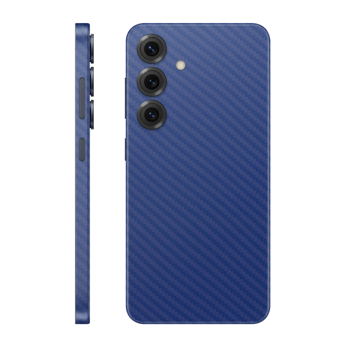 Folie de protectie Samsung Galaxy S25 FE, eSkins Elegans, Skin Carbon Albastru