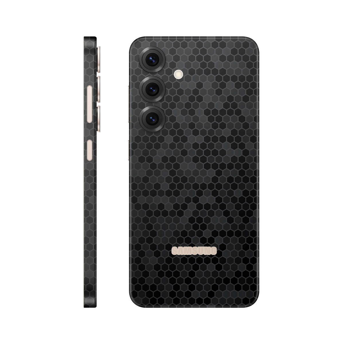 Folie de protectie pentru Samsung Galaxy S25, eSkins Elegans, Skin Honeycomb Negru