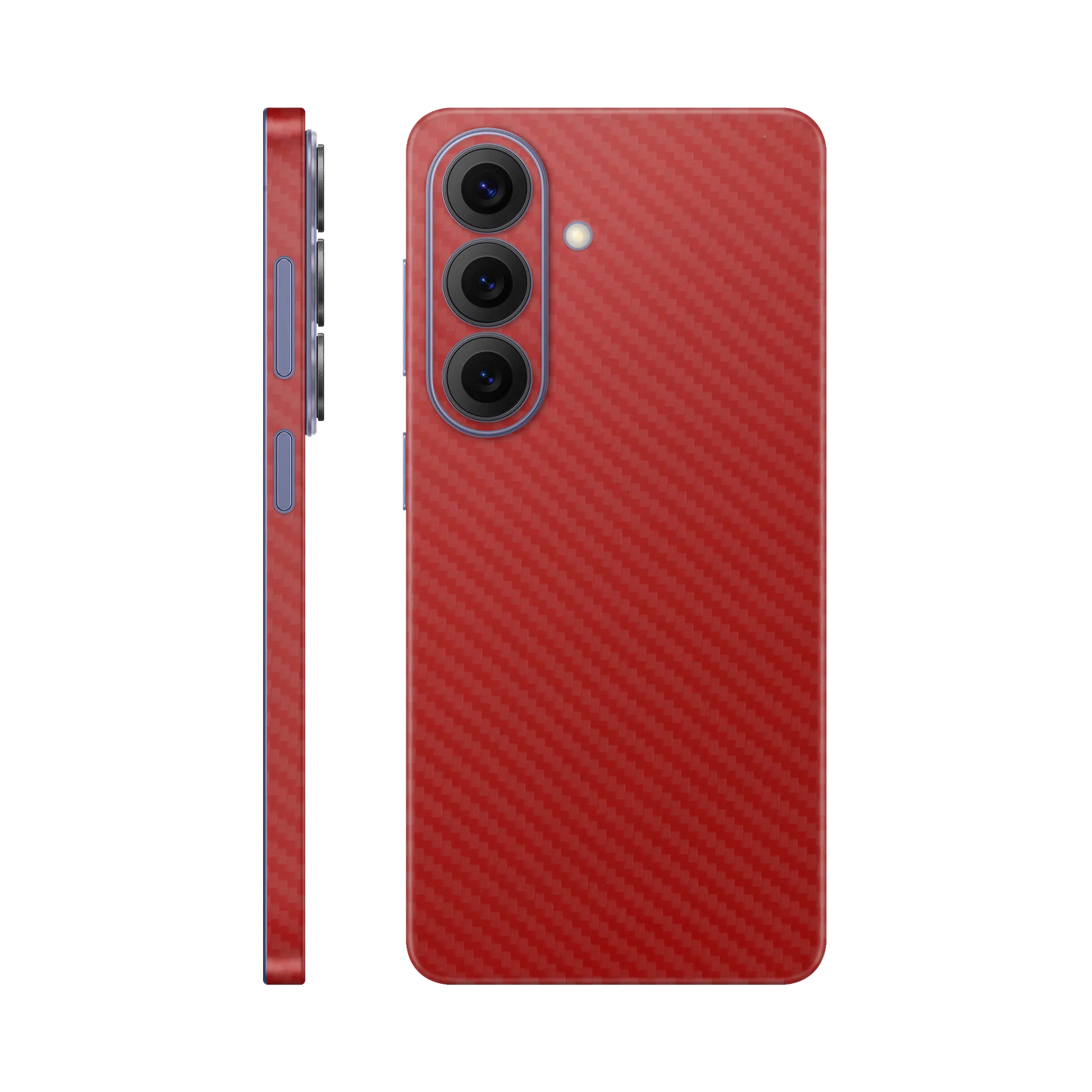 Folie de protectie Samsung Galaxy S26, eSkins Elegans, Skin Carbon Rosu
